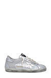 Golden Goose Super-star Low Top Sneaker In Silver/ White
