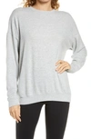 Alo Yoga Soho Crewneck Pullover Sweatshirt In Athletic Heather Grey