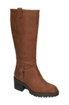 Bella Vita Women's Lorielle Lug Sole Wide Calf Tall Boots In Tan