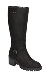 Bella Vita Baina Womens Faux Suede Side Zip Knee-high Boots In Black