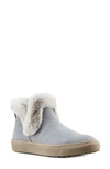 Cougar Duffy Faux Fur Trim Waterproof Bootie In Ash Blue