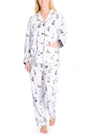 Pj Salvage Flannel Pajamas With Headband In Ecru