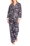 Pj Salvage Flannel Pajamas With Headband In Slate