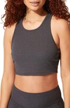 Threads 4 Thought Kensi Ribbed Sports Bra In Heather Charcoal