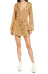 FREE PEOPLE FREE PEOPLE CHRISTA SEQUIN LONG SLEEVE ROMPER,OB1365284