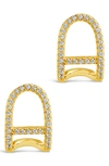 STERLING FOREVER EZRA SUSPENDER STUD EARRINGS,E1CS2087S