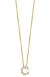 Bony Levy 18k Gold Pavé Diamond Initial Pendant Necklace In Yellow Gold - C