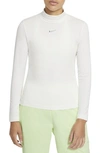 Nike Sportswear Swoosh Long Sleeve Top In White