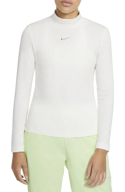Nike Sportswear Swoosh Long Sleeve Top In White
