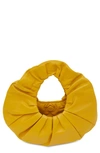 Mansur Gavriel Mini Scrunchie Leather Shoulder Bag In Sun