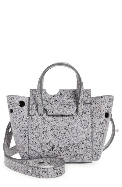 Off-white Burrow 16 Meteor Leather Tote In Weiss
