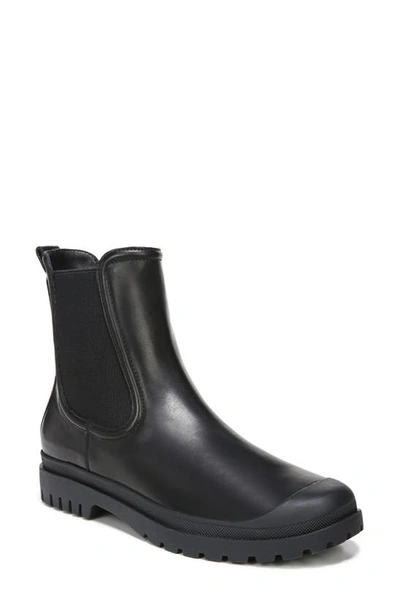 Veronica Beard Osana Water Repellent Leather Boot In Black