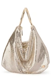 Olga Berg Shar Mesh Convertible Bag In Gold