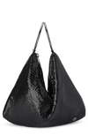 Olga Berg Shar Mesh Convertible Bag In Black