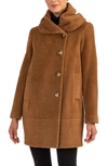 SOFIA CASHMERE COCOON WOOL & ALPACA BLEND BOUCLÉ COAT,COW-8198-SFC