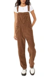 Free People Ziggy Corduroy Overalls In Wild Mustang