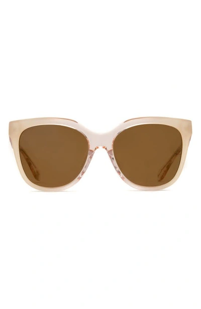 Mohala Eyewear Pikake Universal 55mm Polarized Cat Eye Sunglasses In Pink-a-colada