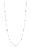 Mikimoto Cherry Blossom Station Necklace In 18kp