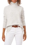 Vince Camuto Textured Turtleneck Sweater In Silver Heather