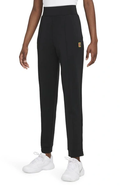 Nike Women's Court Dri-fit Knit Tennis Pants In Black