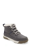 The North Face Sierra Waterproof Lace-up Bootie In Zinc Grey/ Aviator Navy