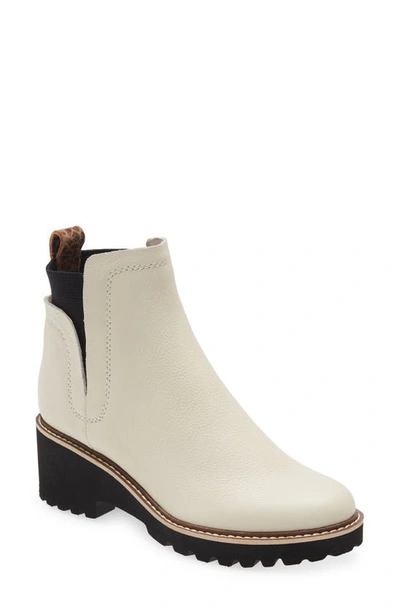 Dolce Vita Huey H20 Waterproof Bootie In Ivory Leather H2o