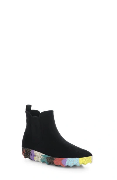 Asportuguesas Caia Chelsa Boot In Black/ Multi Tweed/ Felt