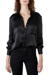 Bardot Classic Collared Button-front Shirt In Black