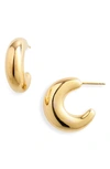 Loren Stewart Gold Vermeil Pompas Medium Hoop Earrings In Gold Vermeil
