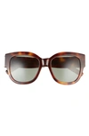 Saint Laurent 56mm Cat Eye Sunglasses In Havana