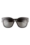 Saint Laurent 56mm Cat Eye Sunglasses In Black