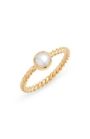 ANNA BECK FRESHWATER PEARL TWISTED RING,RG10193-GPL