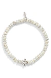 Shop Anzie Bohème Beaded Stone Bracelet In White
