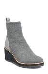 Söfft Elaina Wedge Knit Bootie In Dark Grey