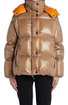 Moncler Parana Water Resistant Down Puffer Jacket In Open Beige