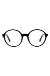 Celine 53mm Round Reading Glasses In Shiny Black