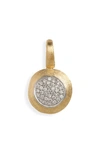 MARCO BICEGO JAIPUR 18K YELLOW GOLD SMALL PAVÉ DIAMOND PENDANT,PB1 B YW