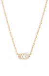 Kendra Scott Grayson Cubic Zirconia Adjustable Pendant Necklace In 14k Gold Plate, 19 In Gold