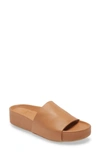 Beek Pelican Platform Slide Sandal In Honey/ Honey