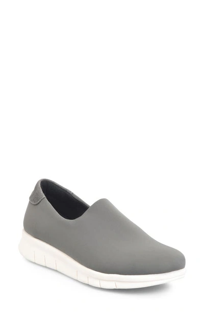 Comfortiva Cate Wedge Slip-on Sneaker In Smoke Fabric