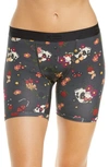 Tomboyx Stretch Tencel(r) Modal 6-inch Fly Boxer Briefs In Skulls In Bloom