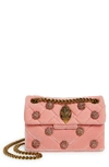 Kurt Geiger Mini Kensington Velvet Crossbody Bag In Light/ Pastel Pink