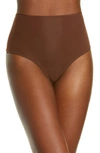 Skims Fits Everybody High Waisted Thong In Cocoa