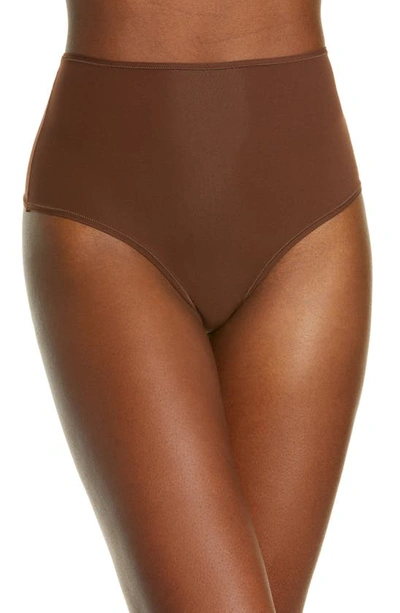 Skims Fits Everybody High Waisted Thong In Cocoa