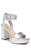 27 Edit Naturalizer Jaselle Platform High Heel Sandal In Metallic Leather Silver