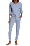 Papinelle Super Soft Waffle Weave Pajamas In Indigo