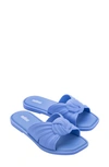 Melissa Plush Crisscross Jelly Pool Sandals In Blue