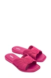 Melissa Plush Crisscross Jelly Pool Sandals In Pink