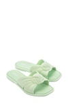 Melissa Plush Crisscross Jelly Pool Sandals In Green