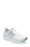 New Balance 1080v10 Running Shoe In White/ Grey/ Blue